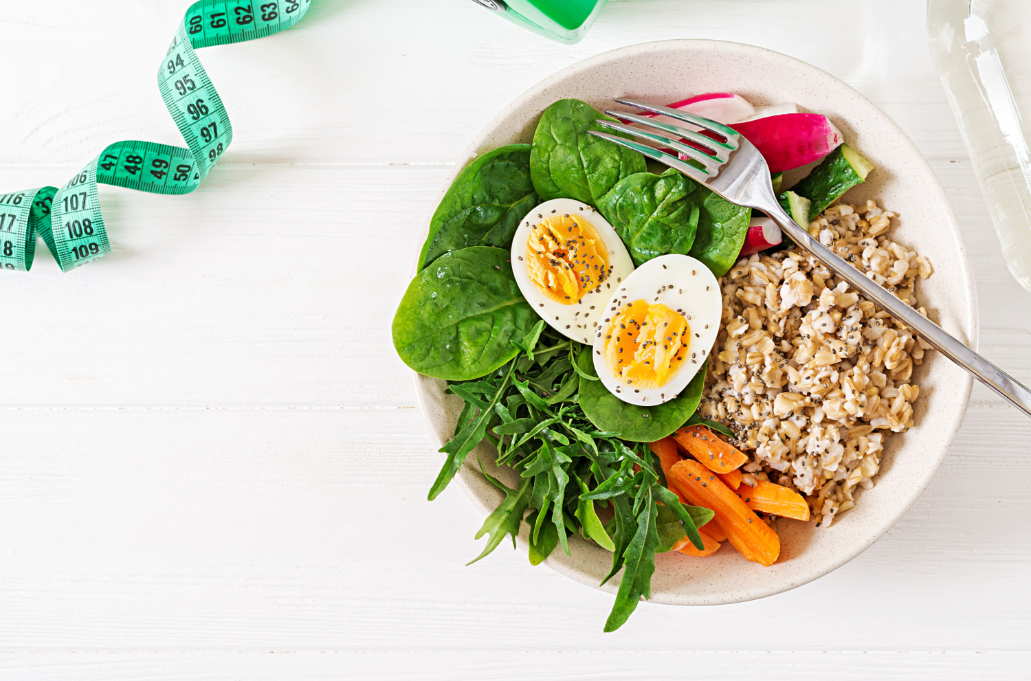 Diet Plan for Weight Loss - Vegetable portion for a diabetic meal - The benefits of meal prepping for diabetics - A plate of fresh egg salad - RumboMag Publications